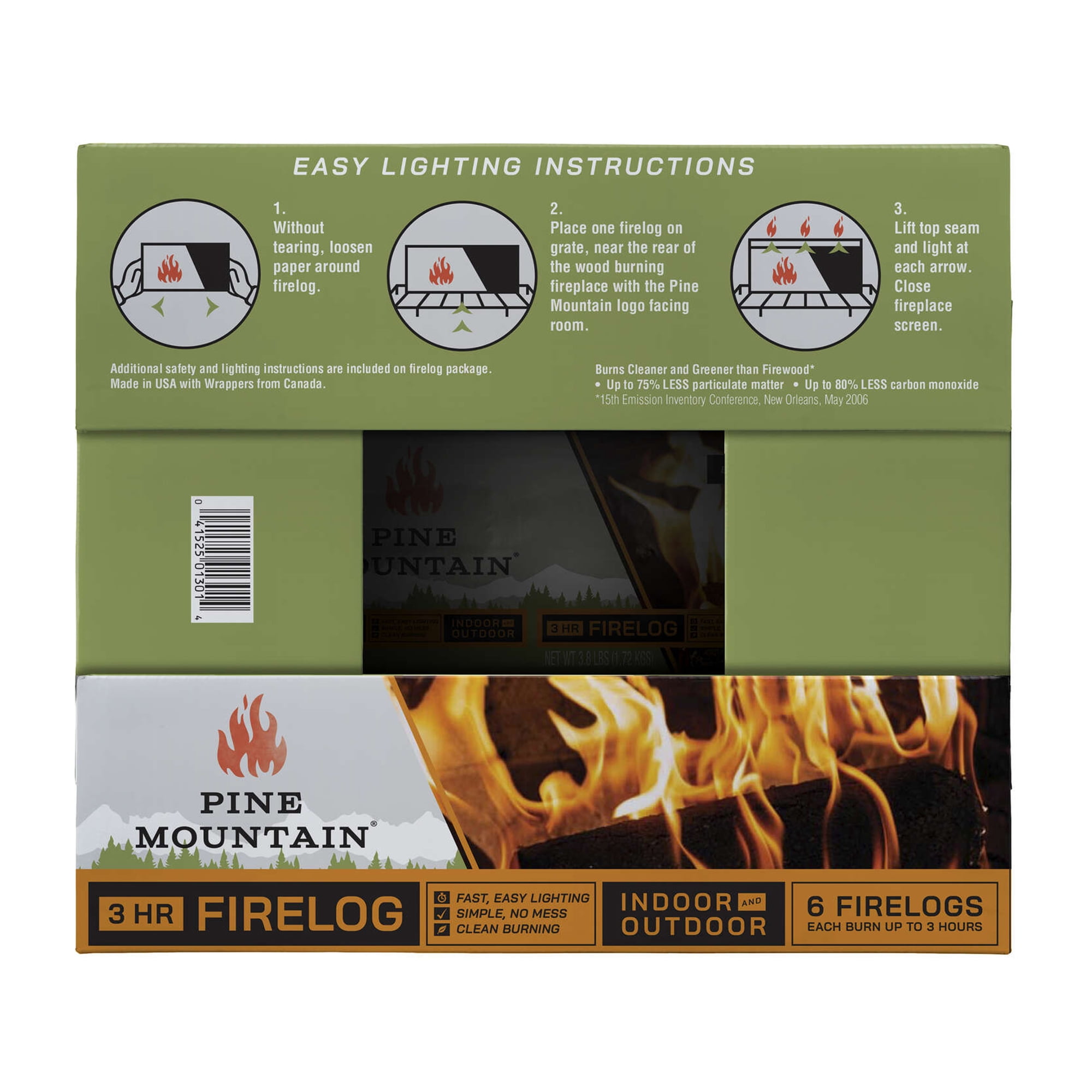 Pine Mountain Easy Burn Outdoor Indoor Fireplace Starter Fire Logs, 6 Pack  | Walmart Canada