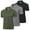BlackGreyGreen, variant on Men’s 3 Pack Polo Shirt Moisture Wicking Quick Dry Performance Athletic Short Sleeve Golf Shirt