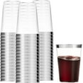 thumbnail image 3 of VeZee Simcha Collection 10oz. disposable Fancy Silver Rim Clear hard Plastic Tumblers/Cups, for Wedding ,Elegant Party & All Occasions.:128CT, 3 of 5