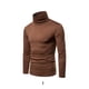 thumbnail image 2 of Minnieouse Camisa térmica de algodón de cuello alto para hombre, jersey de manga larga de Color sólido, ropa interior para dormir en casa y en la escuela Ropa interior Café L Minnieouse AP013664-18, 2 of 6