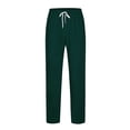thumbnail image 4 of Kctiaxy Army Green Scrubs for Women Eastic Waist Drawstring Scrub Pants Straight Leg Work Pants, 4 of 7
