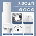 thumbnail image 5 of BANGSON 7.0 Cu.ft Upright Freezer,Convertible Upright Freezer/Refrigerator, Garage Ready Single Door Compact Freezer for Kitchen, Apartment, Office - White, 5 of 7