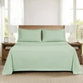 thumbnail image 3 of Mainstays Super Soft Brushed Microfiber Bed Sheet Set, Light Green, King, 4 Piece, 3 of 13