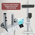thumbnail image 3 of 1pc Chrome Piano Key Shower Set, Digital Display Hot And Cold Shower, Plating, 3 of 4