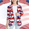 thumbnail image 2 of Kids Boys Girls' Independence Day Printed Personality Suit Jacket, 2 of 4