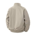 thumbnail image 2 of Jackets for Men Casual Loose Stand Collar Waterproof Jacket with Pockets Side Hand Hoodless Outwear Fashion Stylish Lightweight Windbreaker, 2 of 7