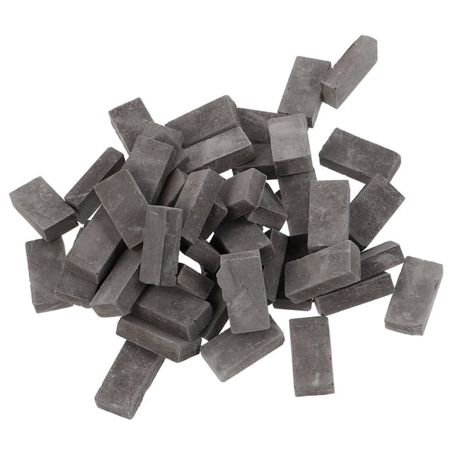 bolsas de ladrillos de pared en miniatura 1:16, modelos de bloques de arcilla para bricolaje, accesorios de paisajismo para arenero de jardín (gris)