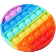 Pop Fidget Toy Rainbow Round Push Bubble Sensory Board Toys Gifts for friend