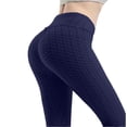 thumbnail image 4 of Womens High Waist Textured Workout Leggings Booty Scrunch Yoga solid color Pants Slimming Ruched Tights 2026, 4 of 4