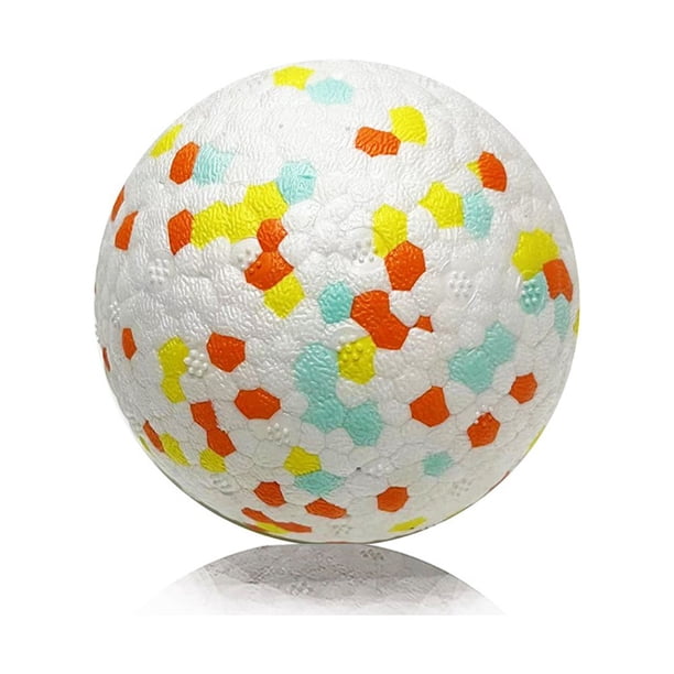 ZHAOCHENG Pelota para Perros, Pelota de Goma para Perros, Pelota para Perros Indestructible, Juguete de Goma Dura para Masticar, Limpiar los Dientes, Jugar, Entrenar (2 Puntos de Doble Color)