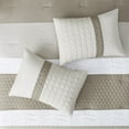 thumbnail image 4 of 510 Design Geometric Honeycomb Design Down Alternative Cal-King Comforter Set with Matching Shams, Bedskirt, and Decorative Pillows, Khaki 8 Piece Bedding Sets, 4 of 5
