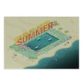 thumbnail image 1 of Pool Party Cutting Board, Isometric Summer Lettering Ocean and Swimming Pool Fun at Beach Umbrellas Ball, Decorative Tempered Glass Cutting and Serving Board, in 3 Sizes, by Ambesonne, 1 of 2