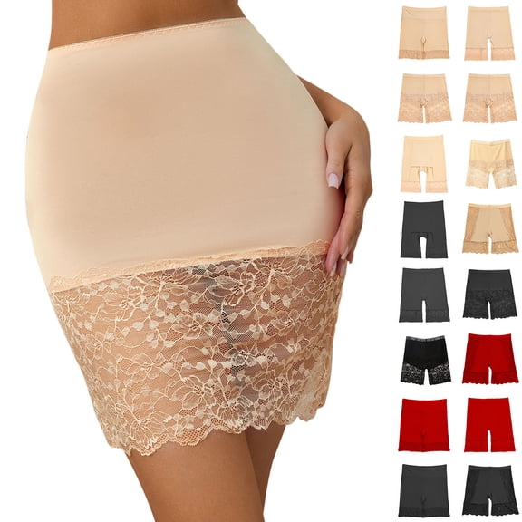 QATAINLAV Panties for Women Body Shaper Butt Lifting Shapewear Solid Lace Tummy Control Booty Shorts Under Dresses Black XL Ofertas Relampago de Hoy