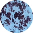 thumbnail image 1 of Ahgly Company Indoor Round Abstract Light Blue Modern Area Rugs, 8' Round, 1 of 4