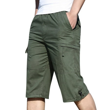 Summer Quick-dry, Baggy Sweatpants for Men. Gents Sportswear, Jogger Pants  with Zip Pockets - M / Style A Grey