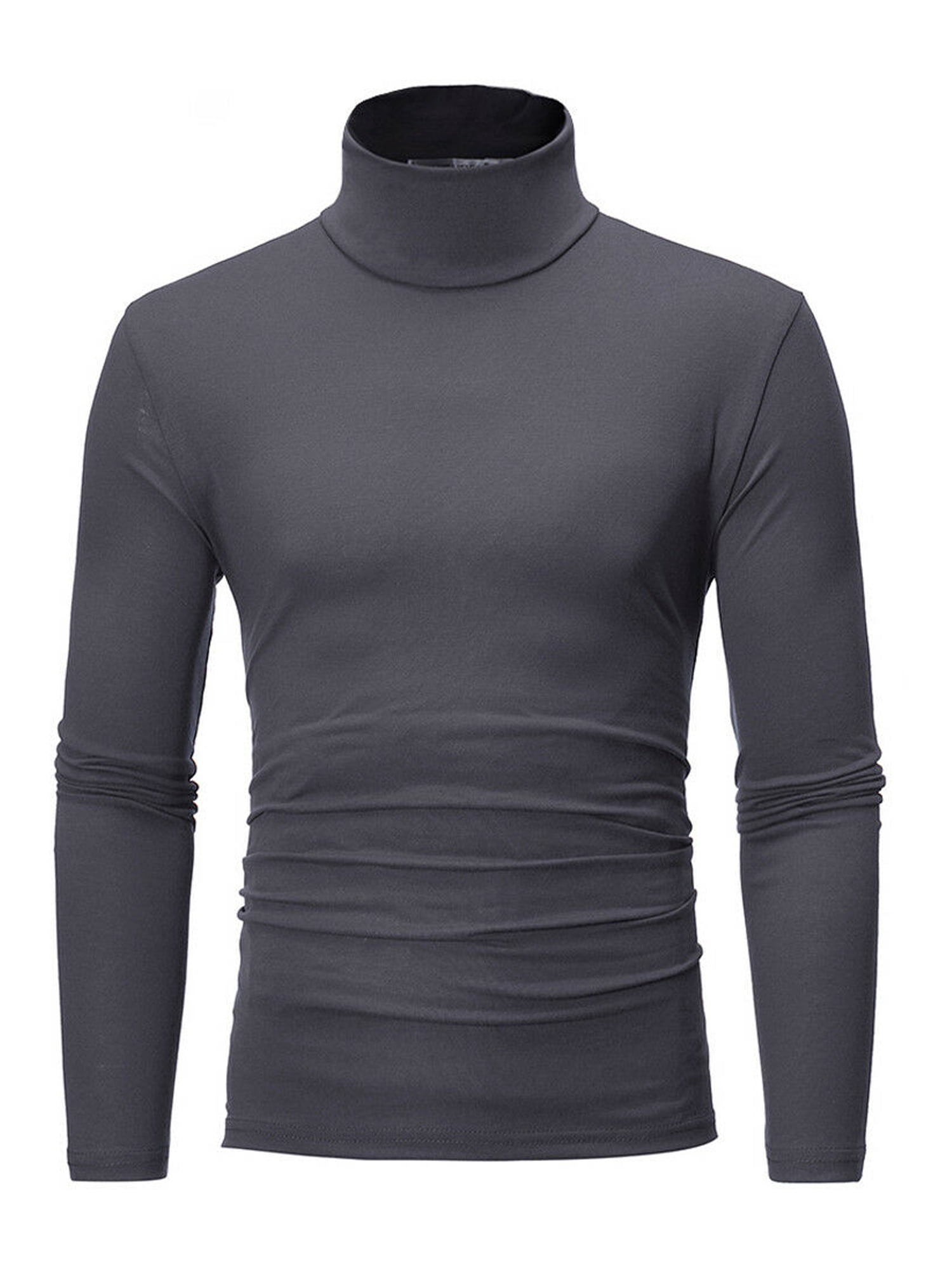 Mens Thermal Cotton Turtle Neck Skivvy Turtleneck Sweaters Tops Stretch ...