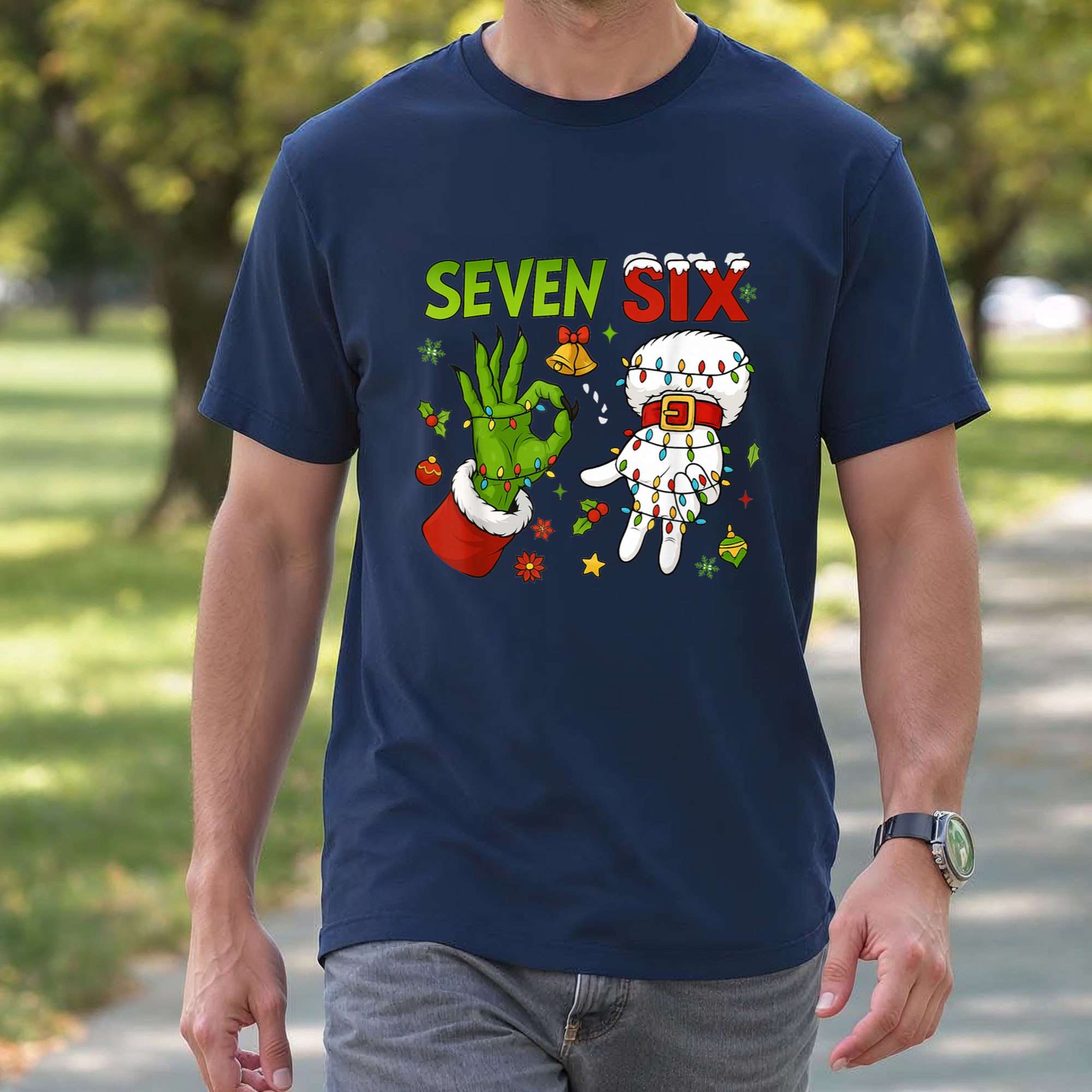 Six Seven 67 Meme T-Shirt – Christmas Elf Humor Theme – Boys and Teens Gift