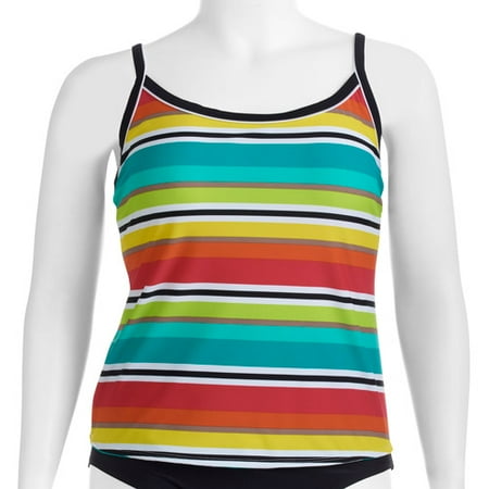 Suddenly Slim by Catalina Women's Plus-Size Slimming Cami Tankini Swimsuit Top