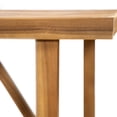thumbnail image 5 of Christopher Knight Home 67" Acacia Wood Outdoor Dining Table, Slatted Patio Garden Table for 4–6, Teak, 5 of 12