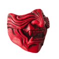 thumbnail image 3 of Máscara de samurái roja de Hannya Demon de látex para cosplay de Halloween, 3 of 5