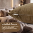 thumbnail image 3 of REGALWOVEN Pack of 2 Velvet Decorative Throw Pillow Covers Modern Cushion Covers with Zipper Brown 20" x 20", 3 of 7