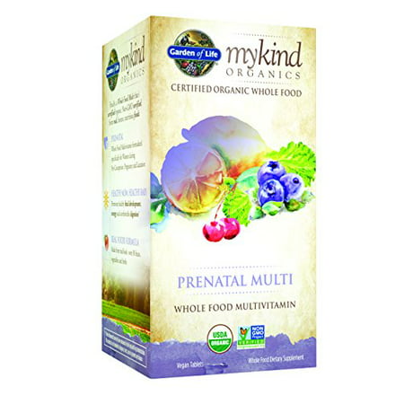 Garden of Life Organic Prenatal Vitamin - mykind Prenatal Whole Food Multivitamin Supplement, Vegan, 180 (Best Organic Whole Food Vitamins)