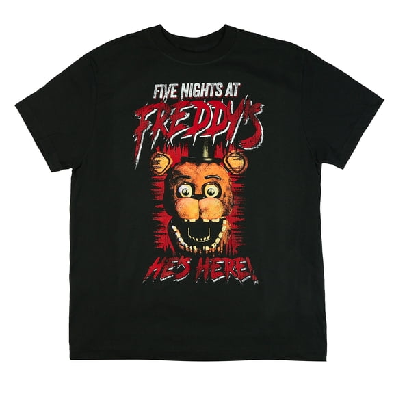 Five Nights At Freddy's T-Shirt Men's He's Here Graphic Print Tee