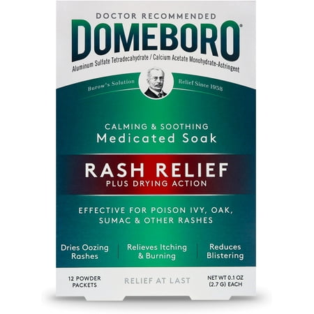Domeboro Soothing Soak Rash Relief Powder Packets, 12 ea (Pack of 2)