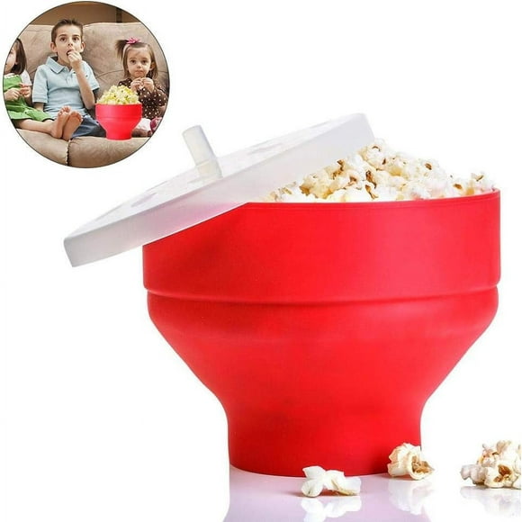 Zshan 1 silicone popcorn bowl, microwave folding popcorn bucket