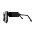 thumbnail image 3 of Womens Mod Cat Eye Thick Plastic Fashion Sunglasses All Black, 3 of 4