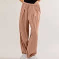 thumbnail image 4 of HAPIMO Capris Cotton Linen Pants Petal Tube for Women Leisure Relaxed Daily Floral Print Trousers Trendy Clothes Elastic Waist Retro Gold XXL, 4 of 9