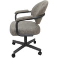 thumbnail image 3 of Swivel Metal Dining Caster Chair- M-70 - Jetty June Khaki - Gray, 3 of 5