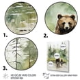 thumbnail image 3 of Designart "Grizzly Bear Wilderness Brown Majesty I" Animals Canvas Wall Art - Traditional Brown Bear Entryway Wall Art, 3 of 6