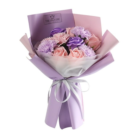 Preserved Flower Bouquets,Flowers For Delivery Prime Birthday,Birthday Gifts For Women,Purple Roses Forever Flowers Perfect For Mothers Day Gifts For Mom(Purple)