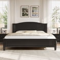 thumbnail image 2 of Euroco Wood Full Size Platform Bed, Black, 2 of 10