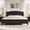 Black, variant on Euroco Wood King Size Wood Platform Bed, White
