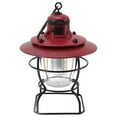 thumbnail image 5 of Portable, Multifunctional Tent Light & Searchlight, Rechargeable Battery, Reddish Black Retro Style LED Camp Lantern, 5 of 8