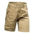 thumbnail image 1 of SEMIMAY Male Summer Cargo Pants Solid Color Pocket Tether Plus Size Wash Shorts, 1 of 6