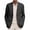 #1Black, variant on Chap Mens Single Button Linen Blazer Notched Lapel with Pockets Casual Business Jacket