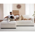 thumbnail image 2 of Merluxy 96 inch Oversized Sofa, Comfy Couch with Left Chaise, White Corduroy Sofa for Living Room, 2 of 7