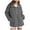 Gray, variant on BangWanChi Puffer Jacket Womens with Hood Women's Solid Winter Faux Coats Long Sleeve Lapel Pockets Fleece Jacket Casual Trendy Outerwear Beige XL