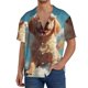 thumbnail image 1 of Fotbe Cute Angel Winged Dog Camisa Estampada de Manga Corta para Hombre, Casual de Verano, Estilo Playero, Sin Arrugas-X-Large, 1 of 5