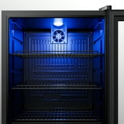 Yeego 85 Cans Beverage Refrigerator, Freestanding Beverage Cooler with Glass Door for Home/Office/Bar, Black