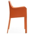 thumbnail image 6 of Manhattan Comfort Paris Saddle Leather Arm Chair in Coral Orange (Set of 2), 6 of 6
