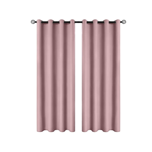 SLYNSHome 100% Blackout Curtains for Bedroom Full Light Blocking Window Curtains for Living Room Pink Thermal Insulated Room Curtains