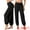 Black, variant on DARING DIVA Women's Side Slit Yoga Harem Pants XS Black