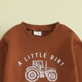 thumbnail image 6 of NOLDARES Infant Toddler Baby Boy Clothes 2pcs Long Sleeve Sweatshirt Tops T-Shirt Pocket Joggers Pants Cartoon Graphic Outfits Clothing Set(Brown,2-3 Y), 6 of 6