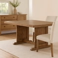 thumbnail image 7 of Yael Dining Table-60 Inch Rectangular Plank Top-Light Brown Mahogany, 7 of 7