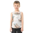 thumbnail image 2 of Cute Otter Lying on Beach Flowers Vest Undershirt Tank Top Sleeveless Quick Dry 4T, 2 of 7