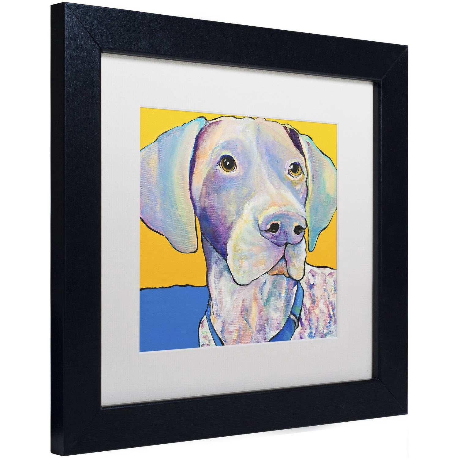Trademark Fine Art "Blue" Canvas Art by Pat Saunders-White, White Matte, Black Frame